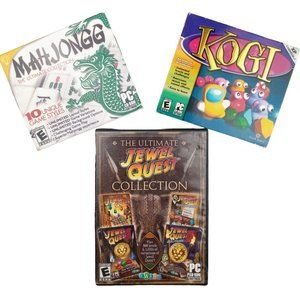 Video Games PC Lot Of 3 Kogi Mahjongg Ultimate Jewel Quest CD ROM 98 XP Vista